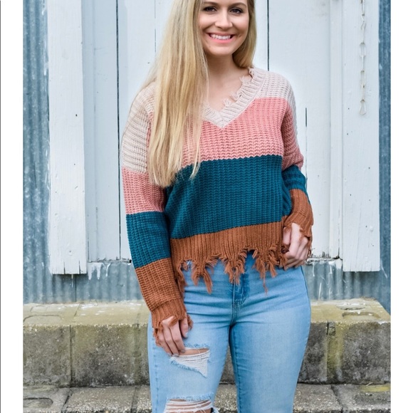 Rue21 | Tops | Rue 2 Color Block Frayed 